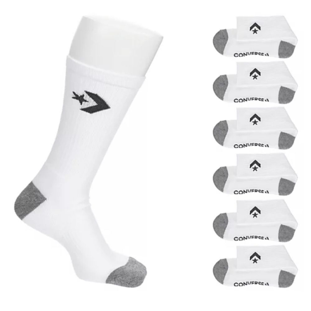 Converse Chevron Star 6-Pack Half Cushion Crew Sock